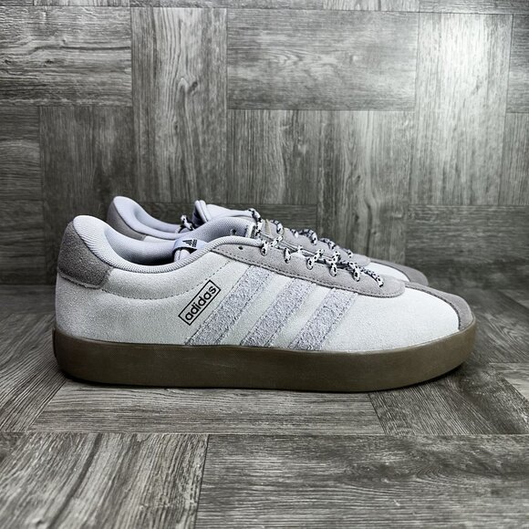 Adidas VL Court 3.0 Men's size 11.5 Grey Suede Casual Shoes JP5295 - Picture 1 of 8